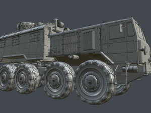soviet truck maz 537 kung 3D Model
