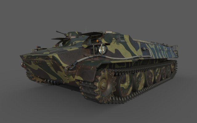 mt-lb camouflage Model 3D .c4d .max .obj .3ds .fbx .stl .blend 