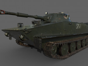 soviet tank pt-76 3D 모델