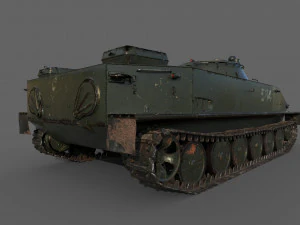 soviet tank pt-76 3D Model