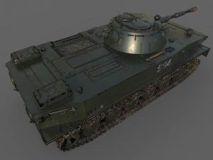 soviet tank pt-76 3D Model