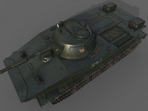 soviet tank pt-76 3D Model
