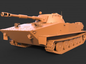 soviet tank pt-76 3D Model