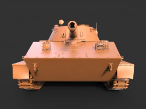 soviet tank pt-76 3D Model