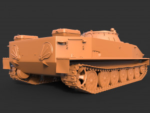 soviet tank pt-76 3D Model