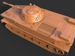 soviet tank pt-76 3D Model