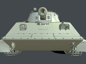 soviet tank pt-76 3D Model