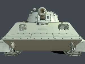 soviet tank pt-76 3D Model