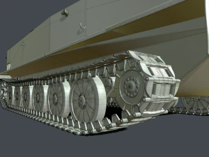 soviet tank pt-76 3D Model