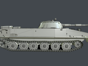 soviet tank pt-76 3D Model