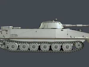 soviet tank pt-76 3D Model