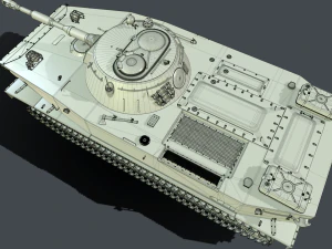 soviet tank pt-76 3D Model