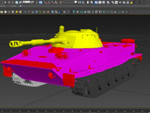 soviet tank pt-76 3D Model
