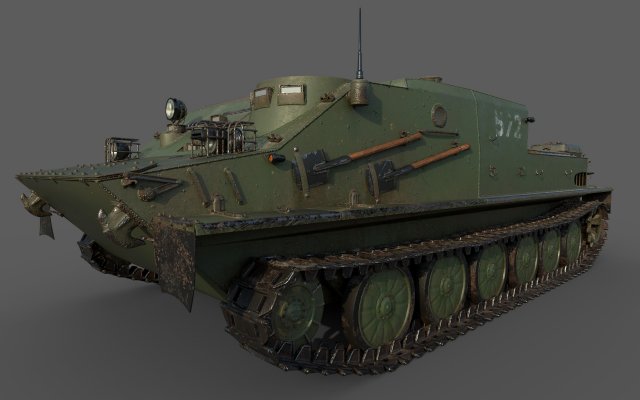 btr-50 3D Модель .c4d .max .obj .3ds .fbx .stl .blend 