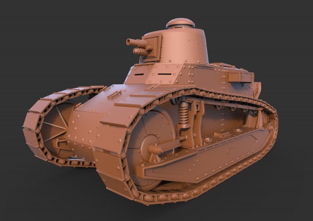renault ft17 clean 3D Model .c4d .max .obj .3ds .fbx .stl .blend 