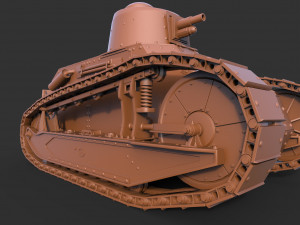renault ft17 clean 3D Model