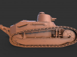 renault ft17 clean 3D Model