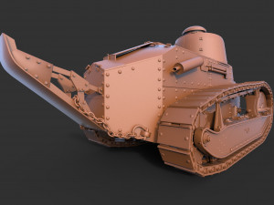 renault ft17 clean 3D Model