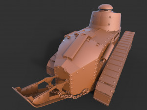 renault ft17 clean 3D Model