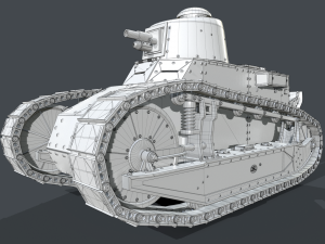 renault ft17 clean 3D Model