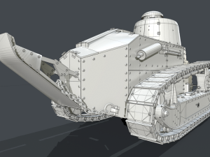 renault ft17 clean 3D Model