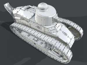 renault ft17 clean 3D Model
