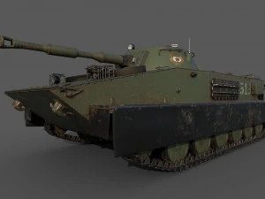 소련 탱크 pt 76 3D 모델
