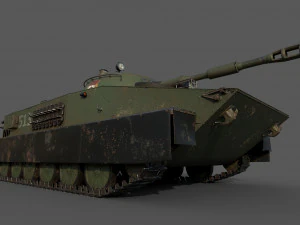 soviet tank pt 76 3D Model