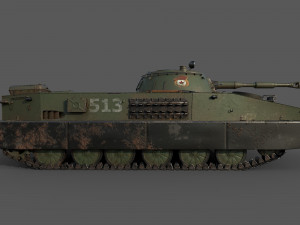 soviet tank pt 76 3D Model