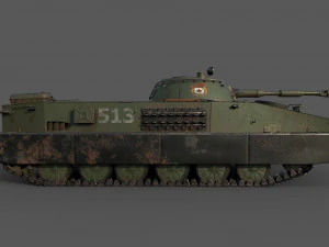 soviet tank pt 76 3D Model