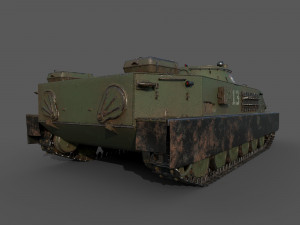 soviet tank pt 76 3D Model