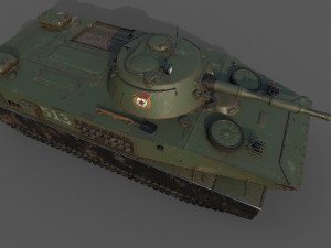 soviet tank pt 76 3D Model