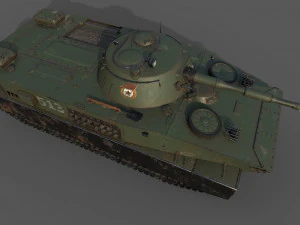 soviet tank pt 76 3D Model
