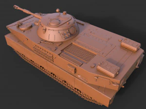 soviet tank pt 76 3D Model
