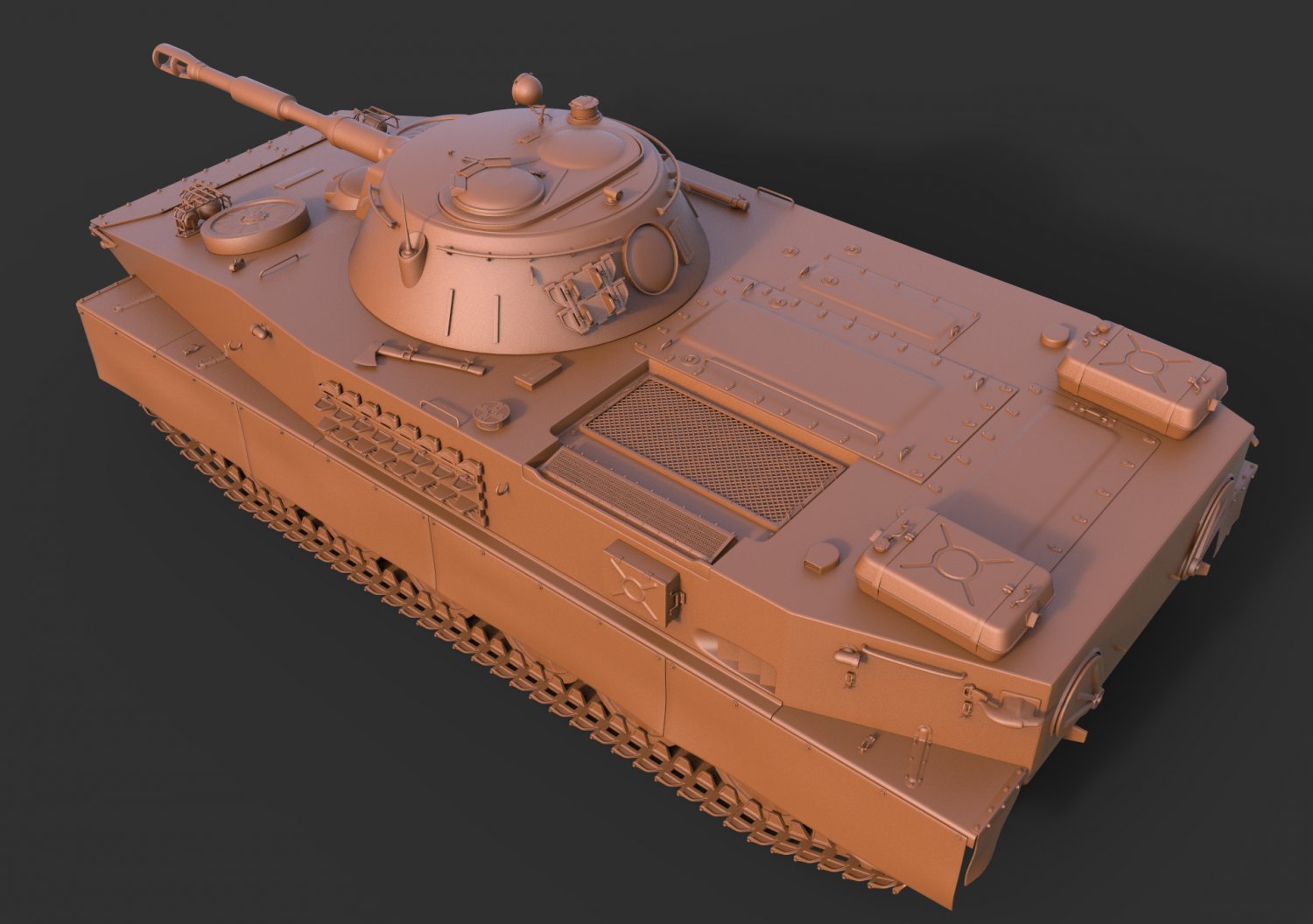 soviet tank pt 76 3D Модель in Танк 3DExport