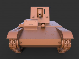 tank su-26 clean 3D Model