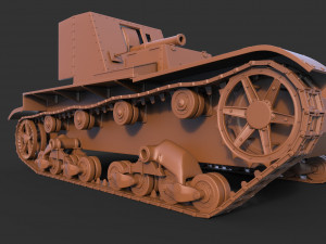 tank su-26 clean 3D Model