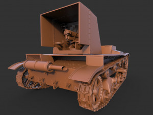 tank su-26 clean 3D Model