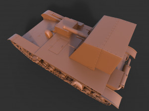 tank su-26 clean 3D Model