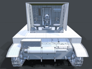 tank su-26 clean 3D Model