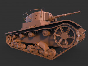 tank t-26 clean 3D 模型
