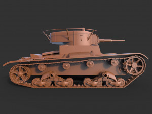 tank t-26 clean 3D 模型