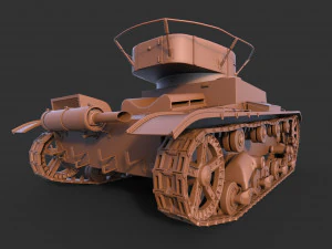 tank t-26 clean 3D Model