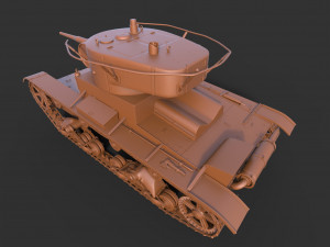 tank t-26 clean 3D 模型