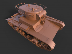 tank t-26 clean 3D 模型