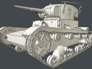 tank t-26 clean 3D 模型