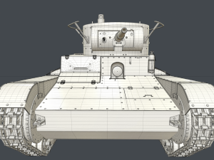 tank t-26 clean 3D 模型
