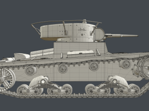 tank t-26 clean 3D 模型