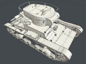 tank t-26 clean 3D 模型
