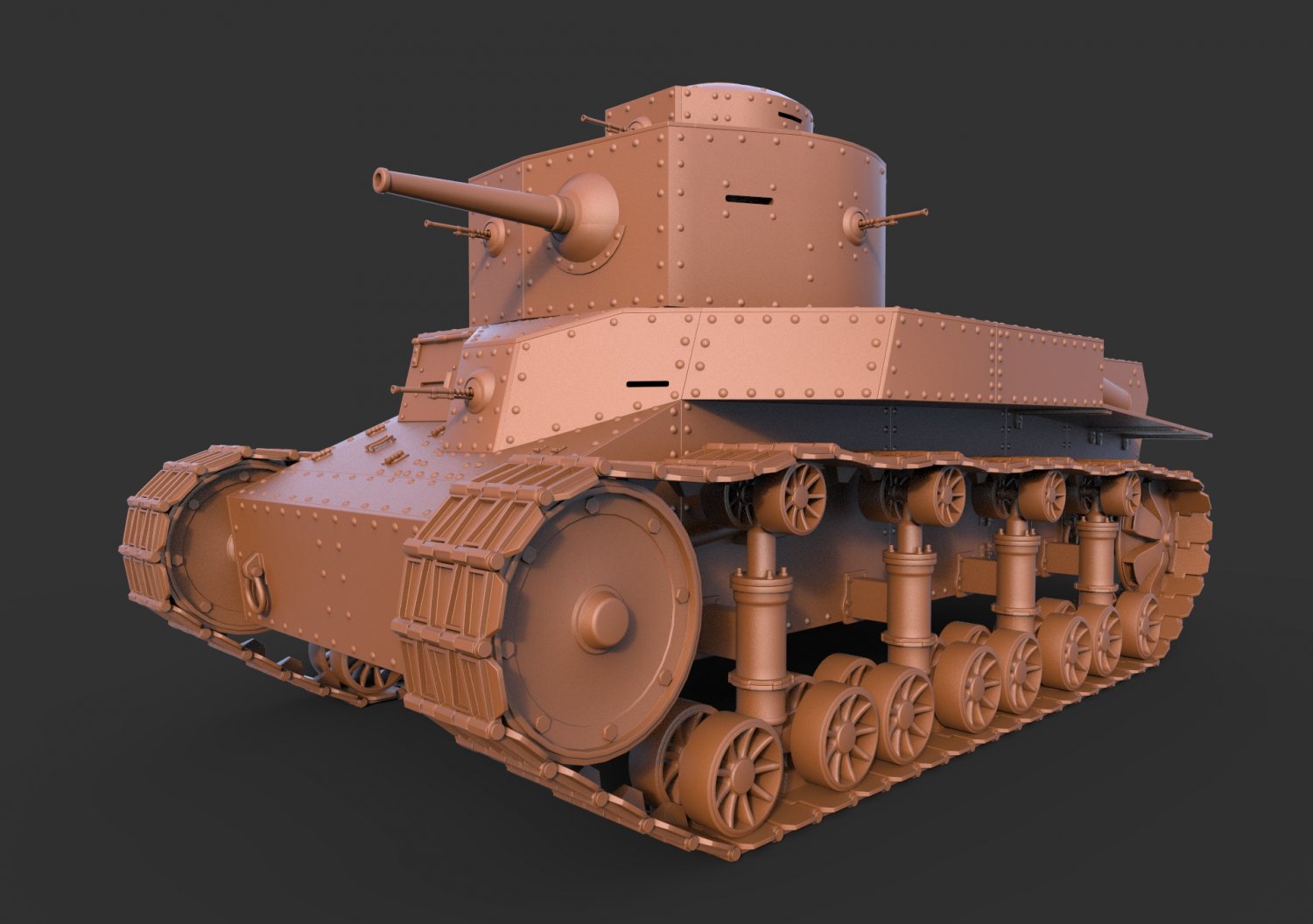tank t-24 clean 3D  in  3DExport